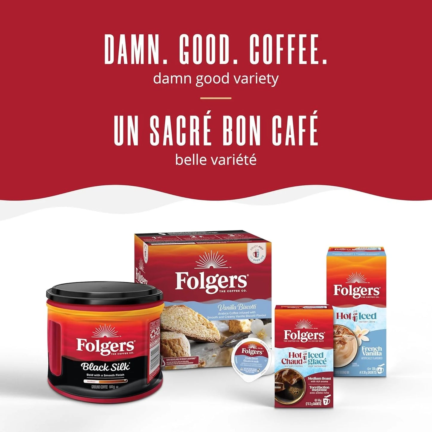 Folgers Hazelnut Cream K-Cup Coffee Pods 12 Count