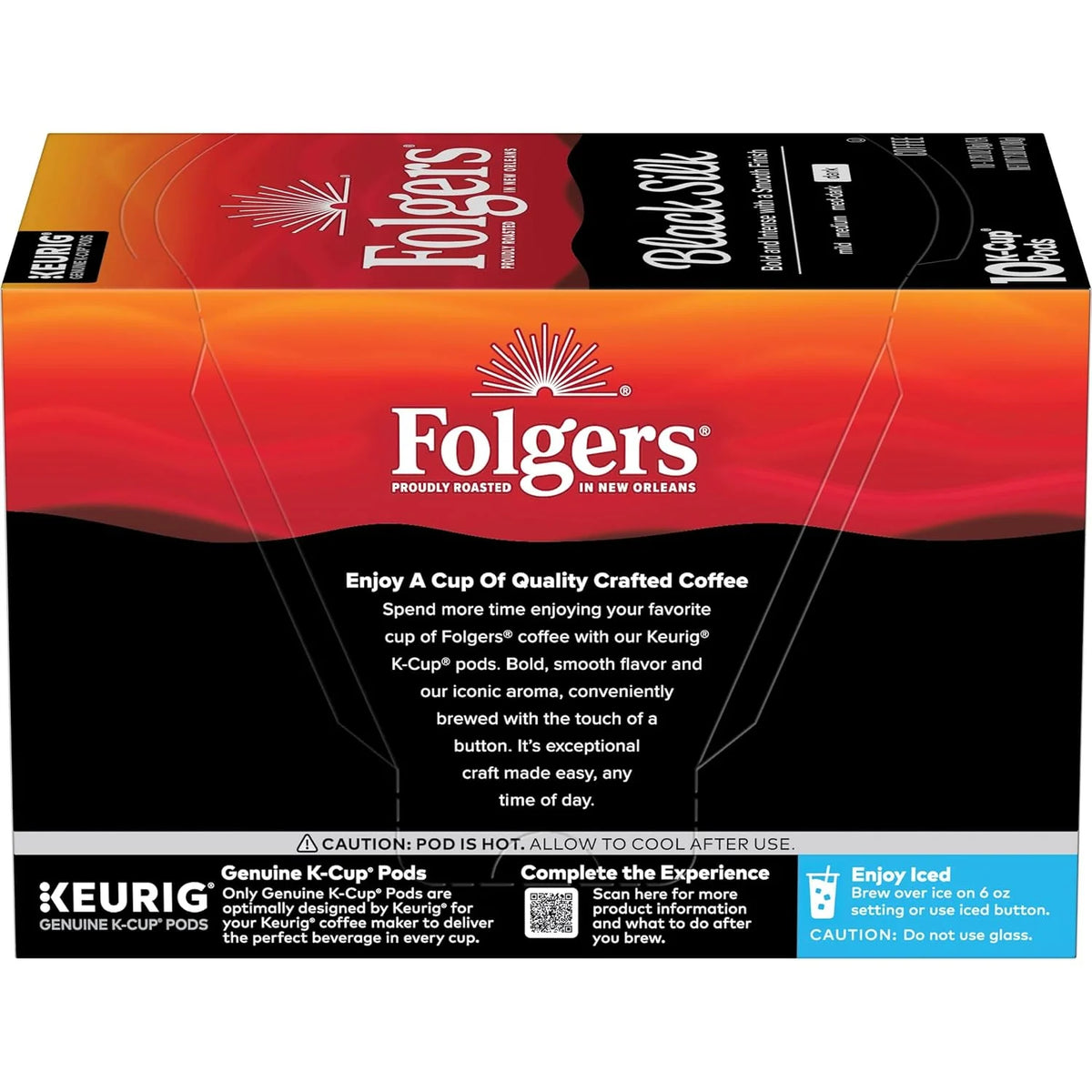 Folgers Black Silk Coffee, Dark Roast, Keurig K-Cup Pods, 60 Count
