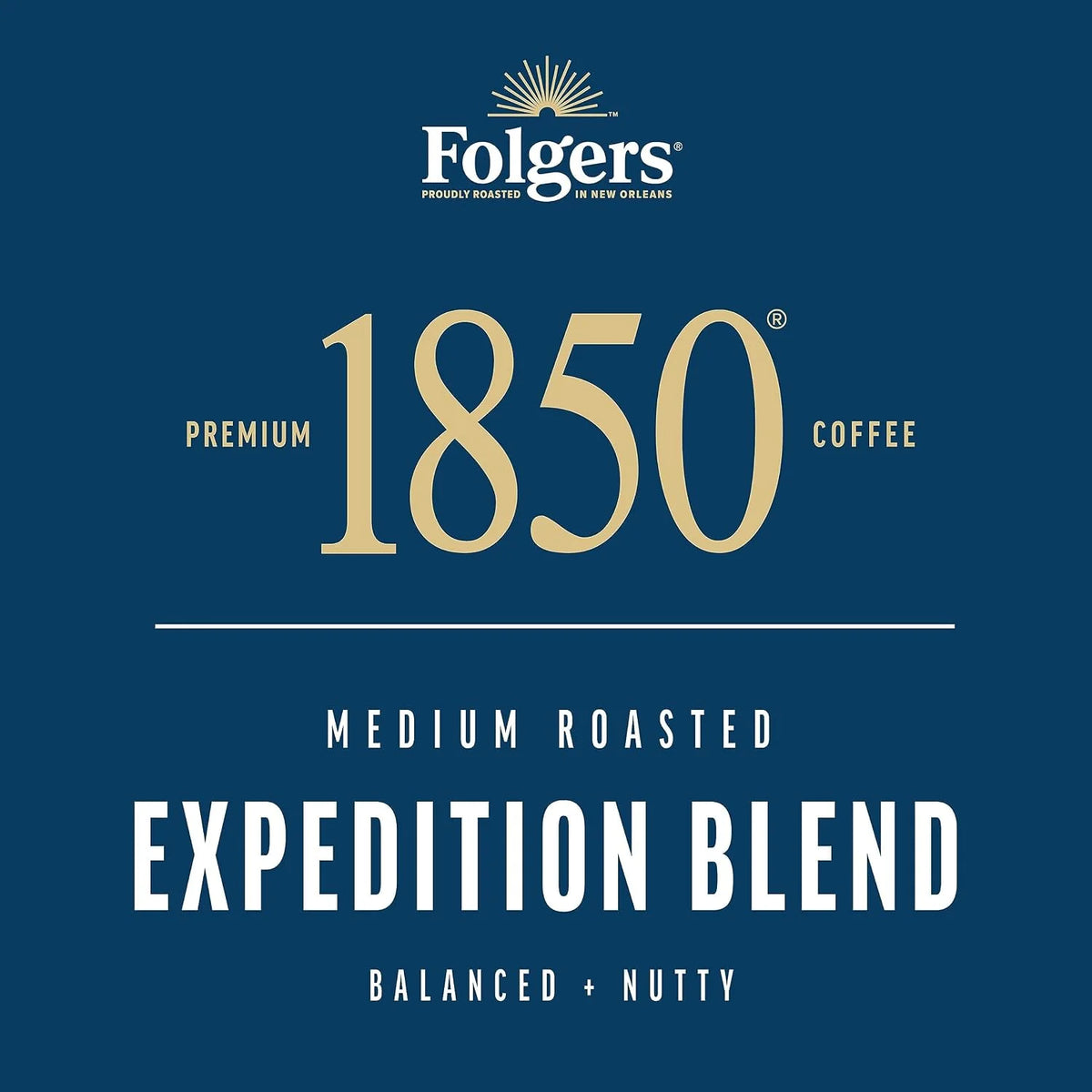 Folgers 1850 Expedition Blend Coffee, Keurig K-Cup Pods, 10 Count