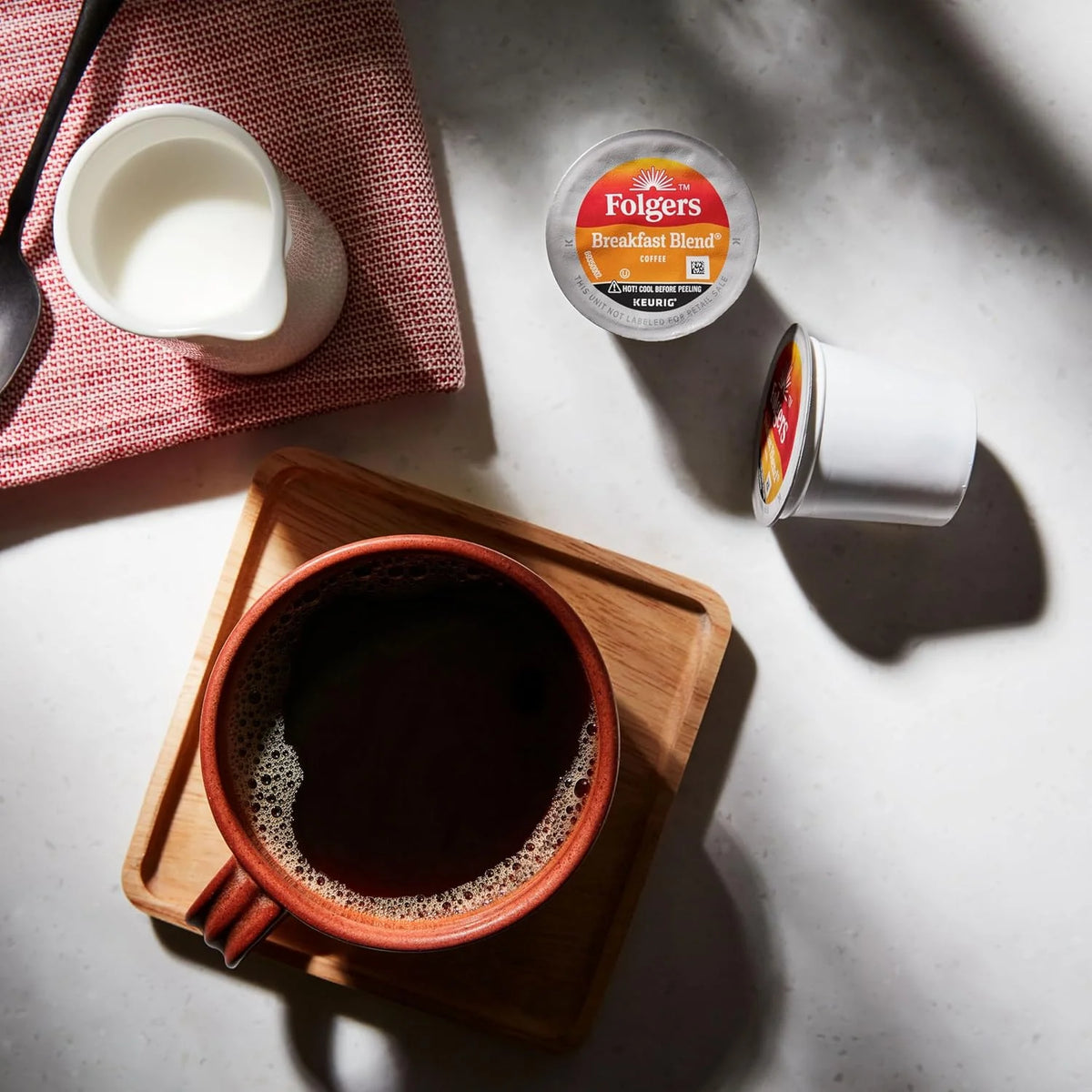 Folgers Breakfast Blend Coffee, Mild Roast, Keurig K-Cup Pods, 60 Count