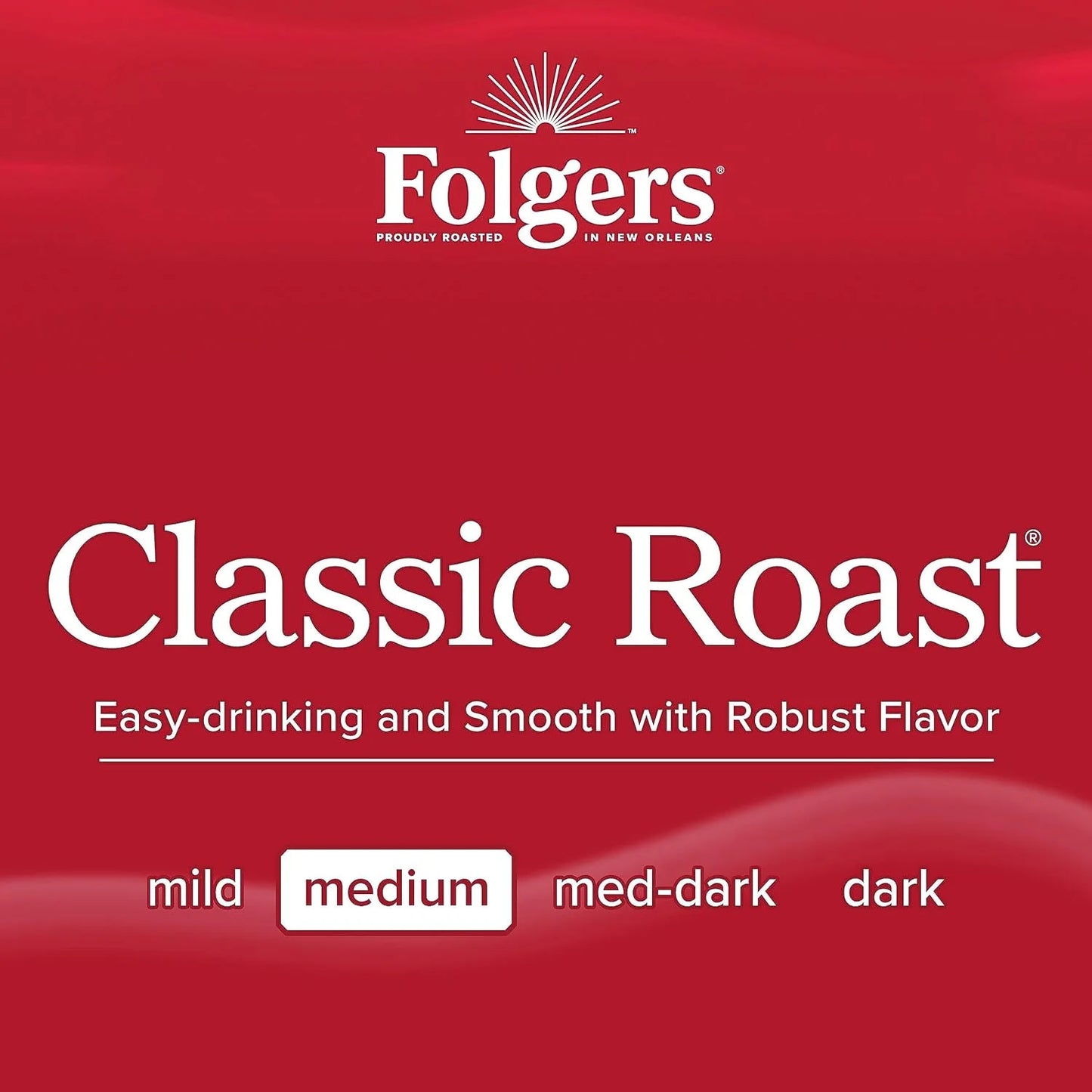 Folgers Classic Roast Coffee, Medium Roast, Keurig K-Cup Pods, 128 Count