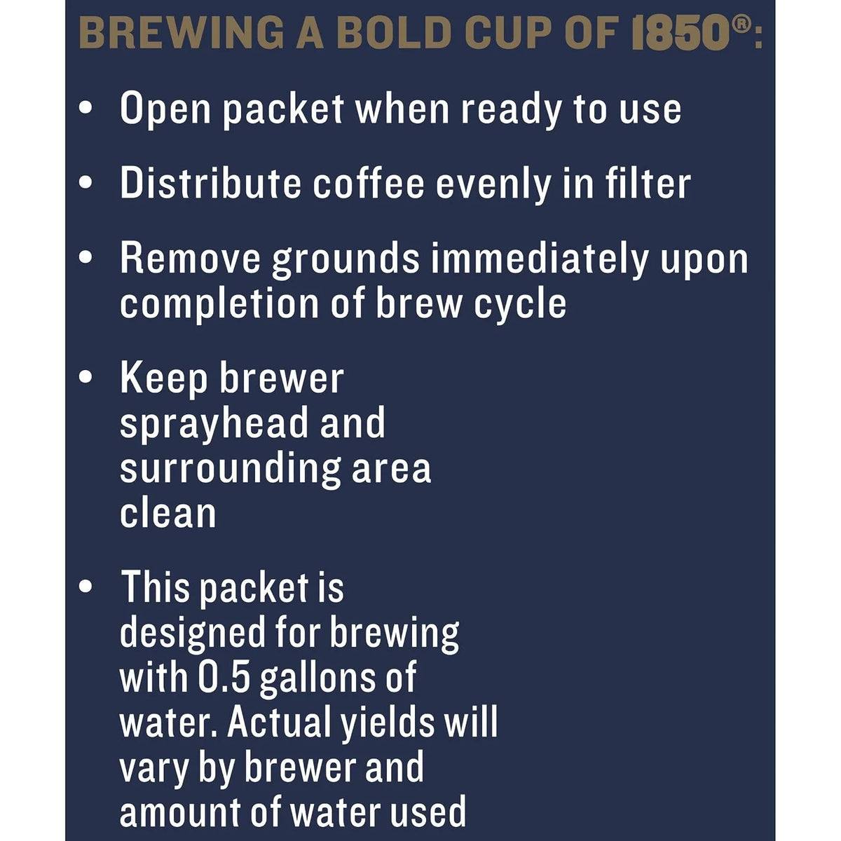 Folgers 1850 Pioneer Blend Medium Roast Ground Coffee, Fraction Pack, 2.5 Ounce (Pack of 24)