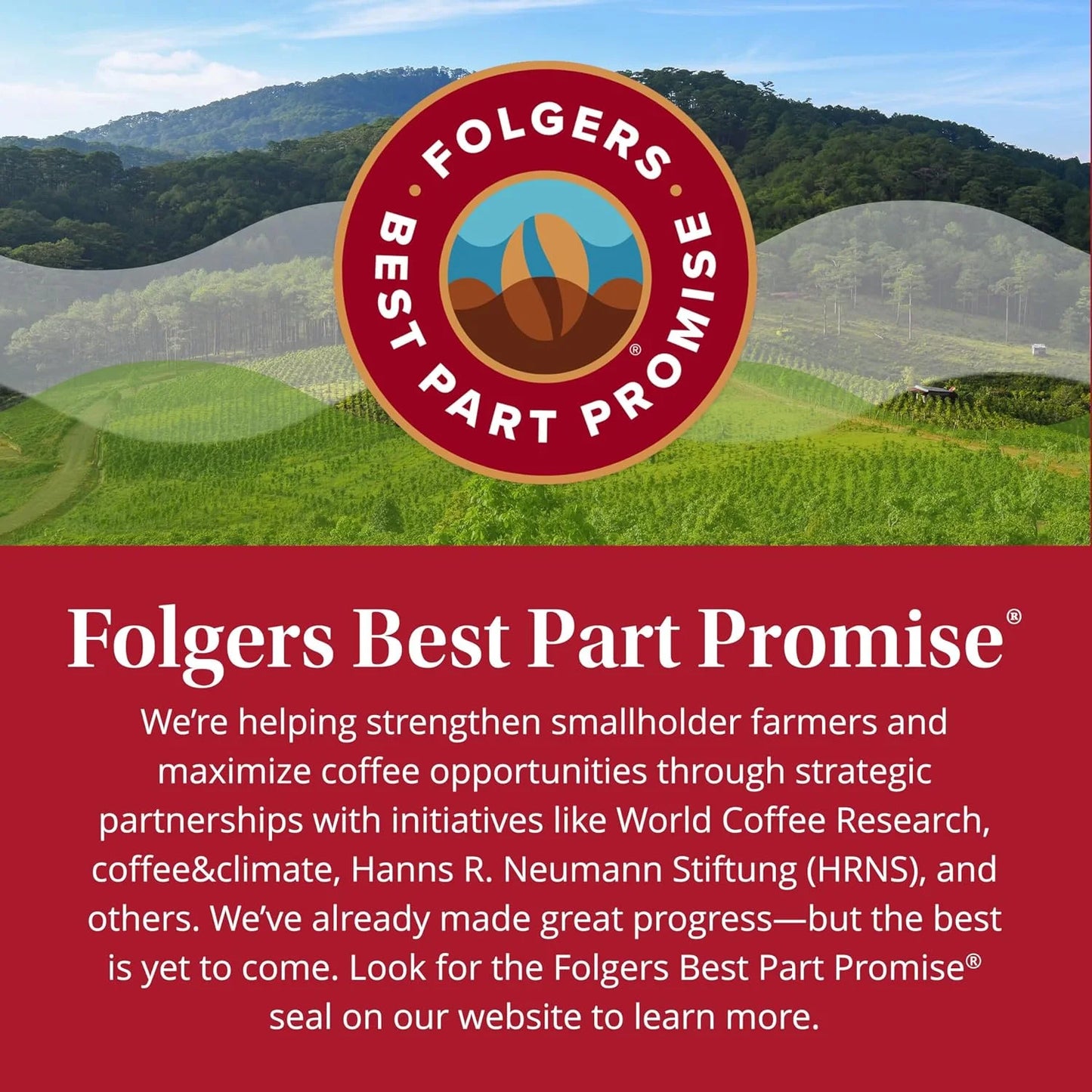 Folgers Classic Roast Ground Coffee, Medium Roast, 25.9 Oz. Canister